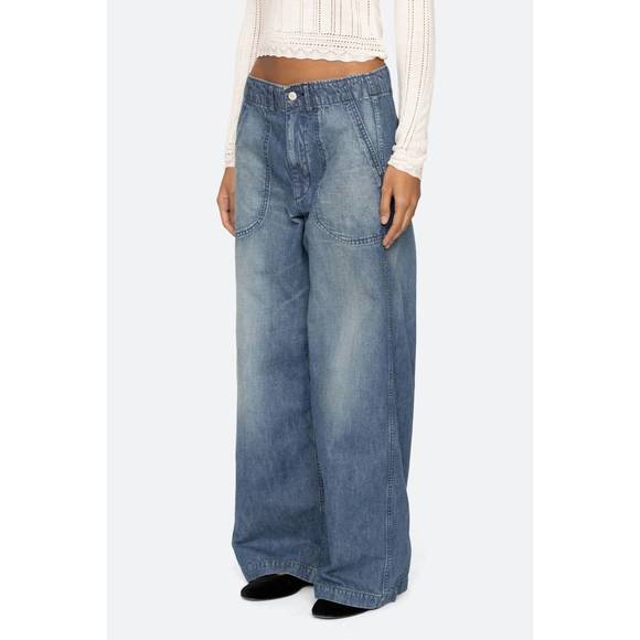 NEW SEA amari jeans in blue - Picture 3 of 5